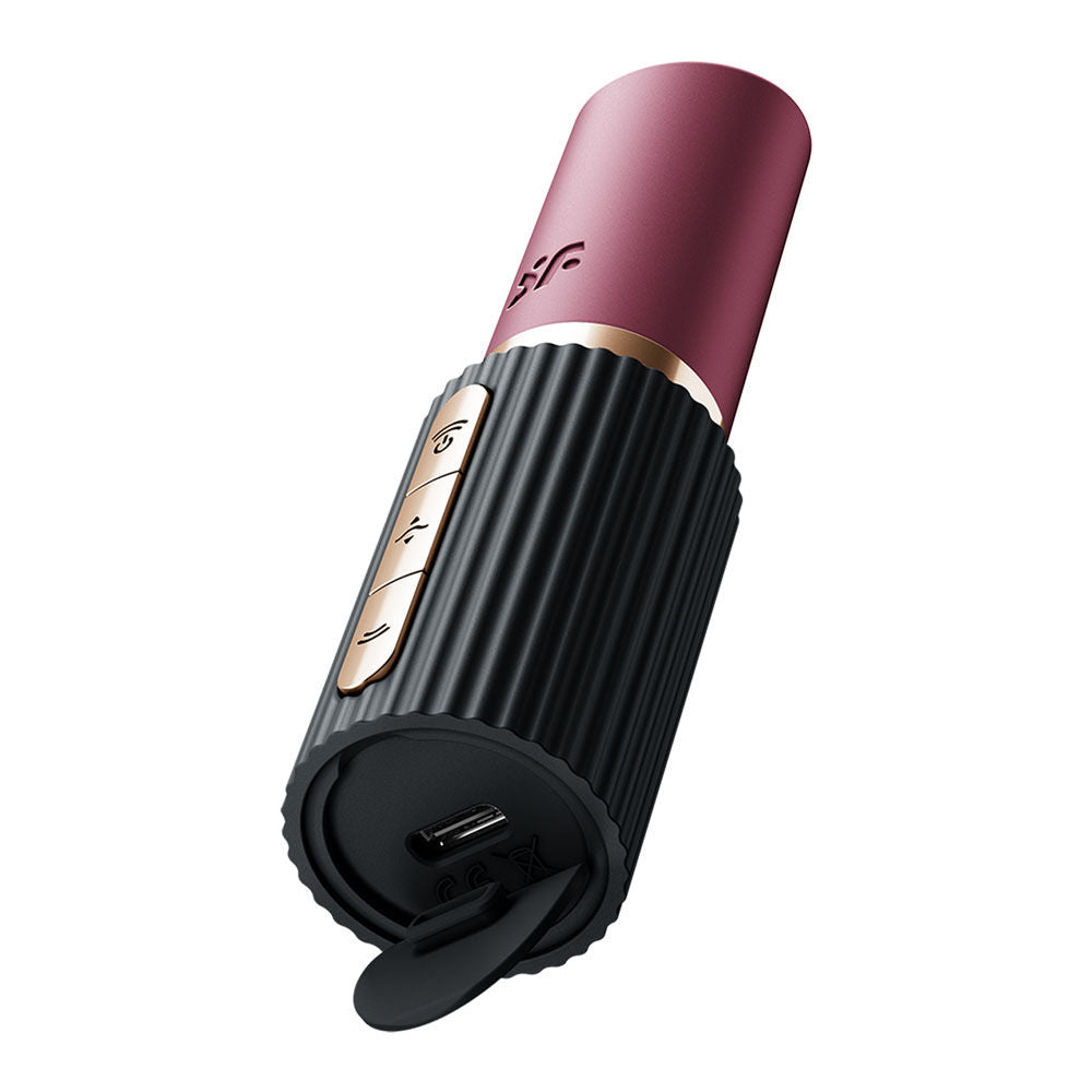 Bottom view of the Satisfyer Pro 2 Kiss mini vibrator emphasizing its compact base and travel-friendly design | Flirty Bay Adult Store Australia, Vibrator